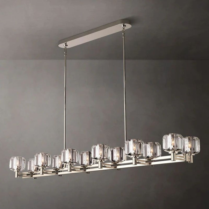 Gindy Crystal Linear Chandelier 12 Lights 72"