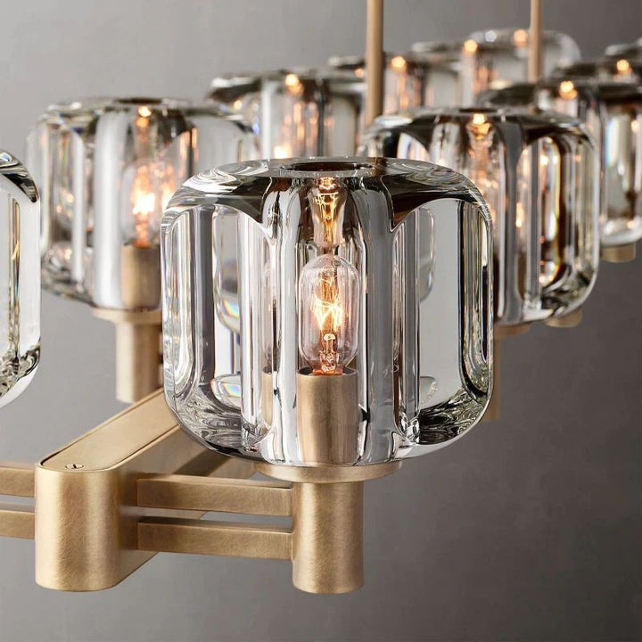 Gindy Crystal Linear Chandelier 12 Lights 72"