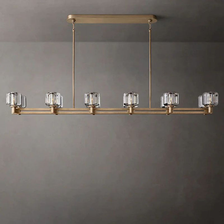Gindy Crystal Linear Chandelier 12 Lights 72"