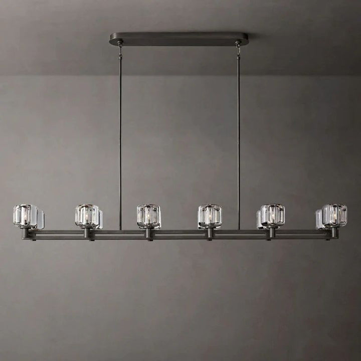 Gindy Crystal Linear Chandelier 12 Lights 72"
