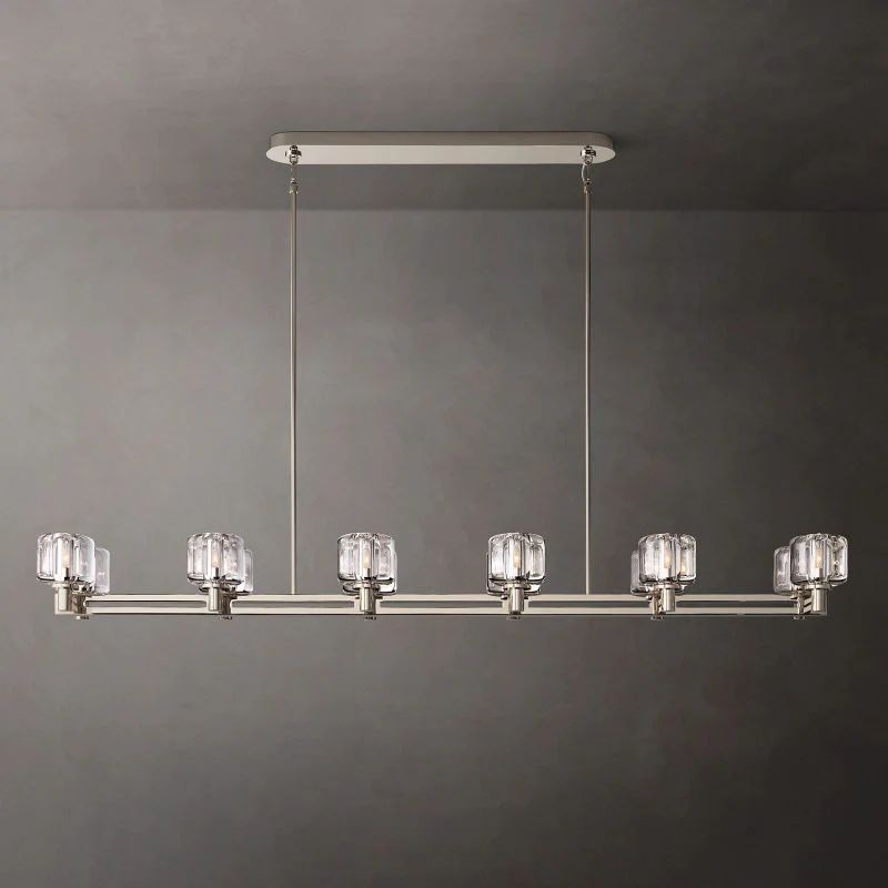 Gindy Crystal Linear Chandelier 12 Lights 72"