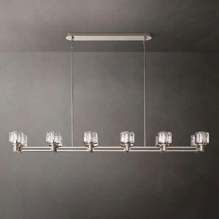 Gindy Crystal Linear Chandelier 12 Lights 72"