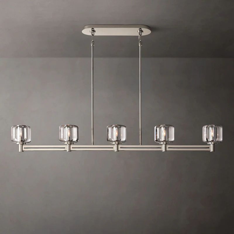 Gindy Crystal Linear Chandelier 5 Lights 54"