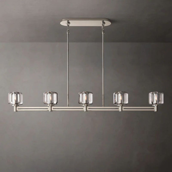 Gindy Crystal Linear Chandelier 5 Lights 54"