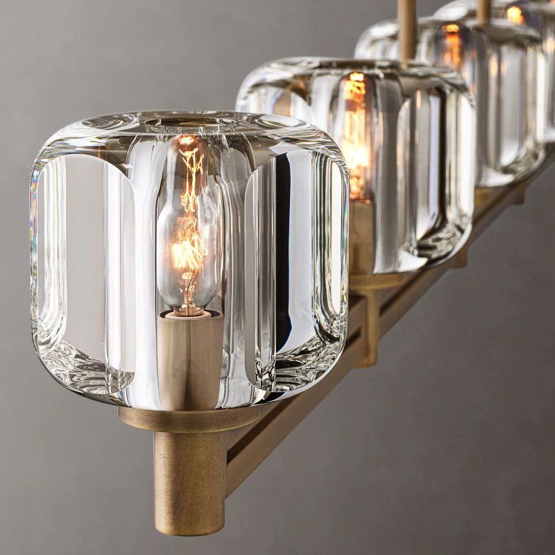 Gindy Crystal Linear Chandelier 5 Lights 54"