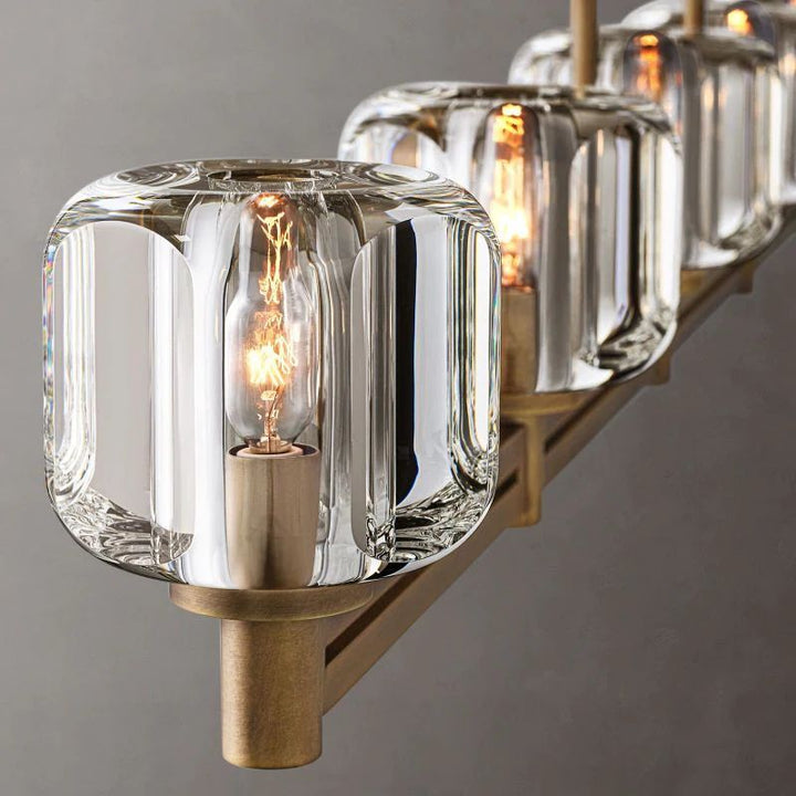 Gindy Crystal Linear Chandelier 5 Lights 54"