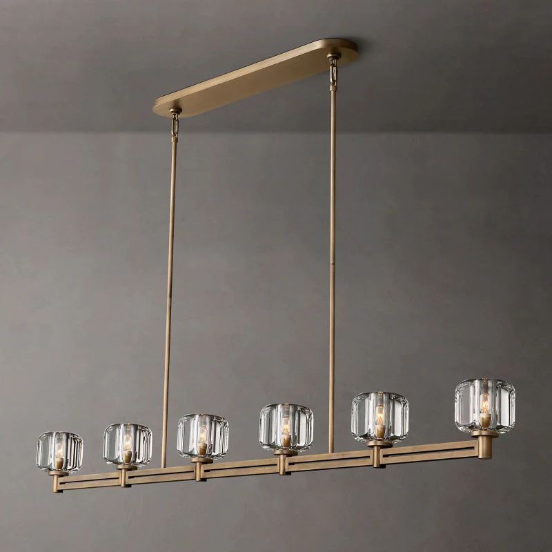 Gindy Crystal Linear Chandelier 6 Lights 72"