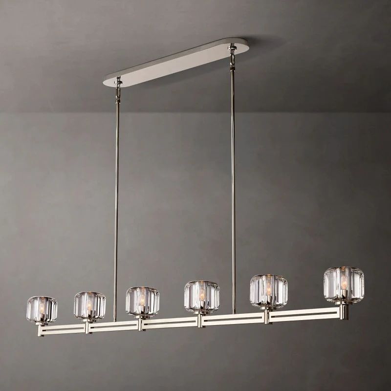 Gindy Crystal Linear Chandelier 6 Lights 72"