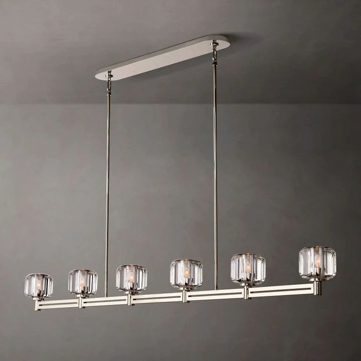 Gindy Crystal Linear Chandelier 6 Lights 72"