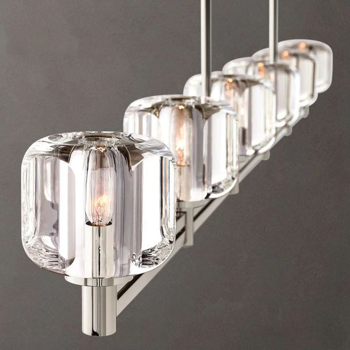 Gindy Crystal Linear Chandelier 6 Lights 72"