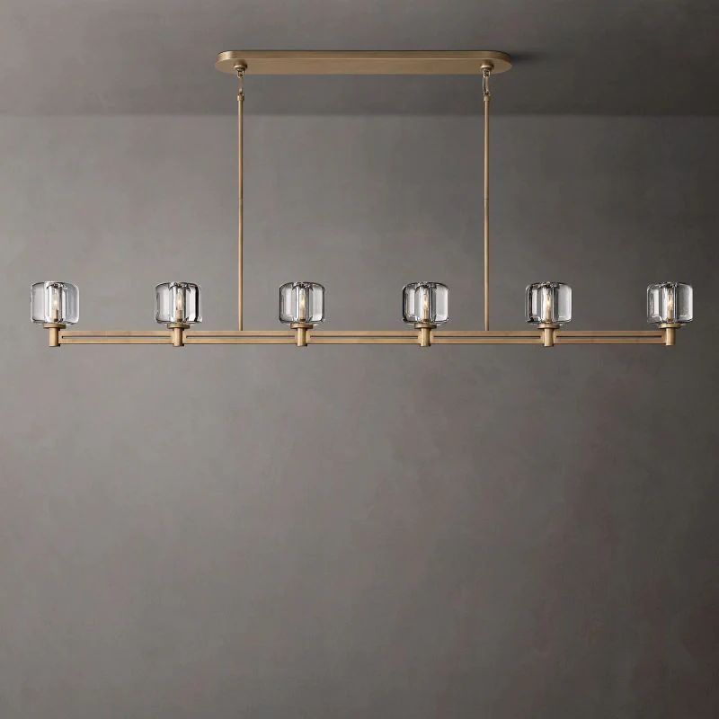 Gindy Crystal Linear Chandelier 6 Lights 72"