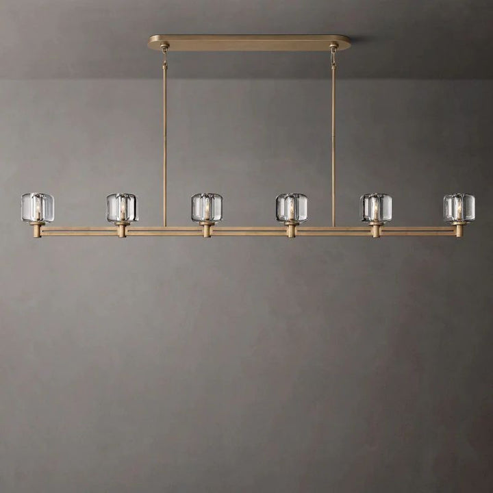 Gindy Crystal Linear Chandelier 6 Lights 72"