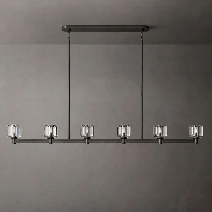 Gindy Crystal Linear Chandelier 6 Lights 72"