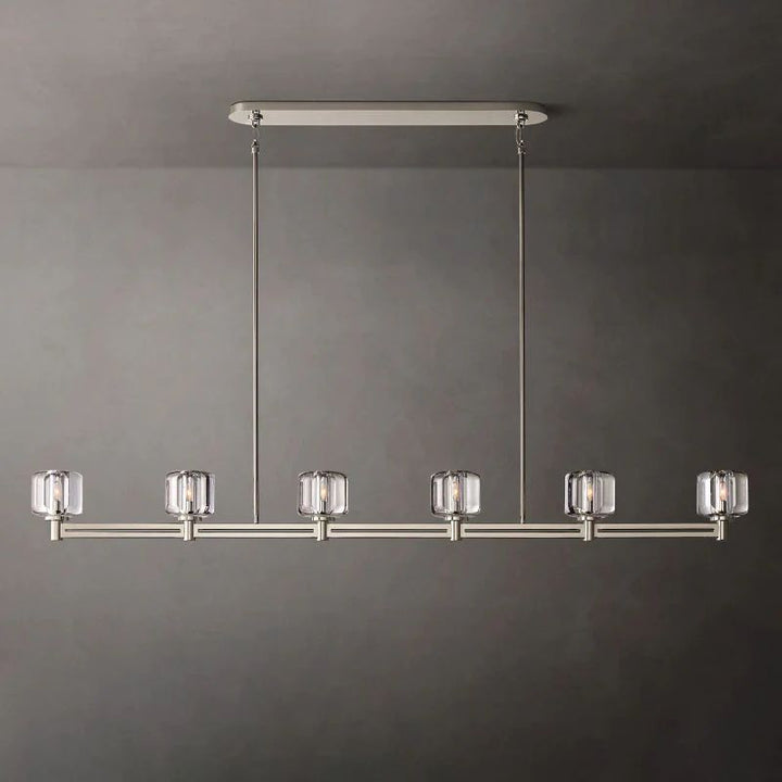 Gindy Crystal Linear Chandelier 6 Lights 72"