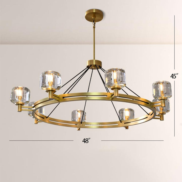 Gindy Crystal Round Chandelier 48"