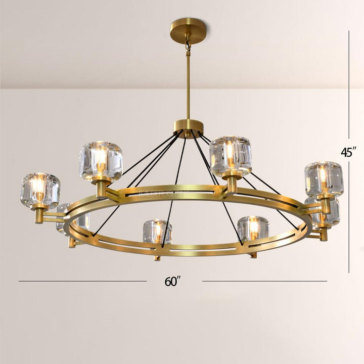 Gindy Crystal Round Chandelier 60"