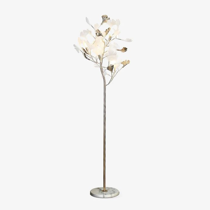 Ceramic Gingko Leaf Floor Lamp