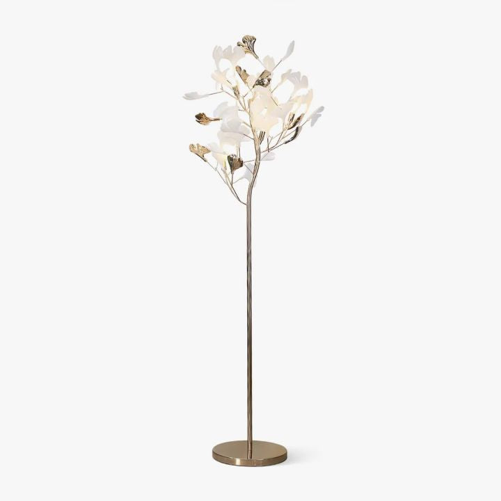 Ceramic Gingko Leaf Floor Lamp