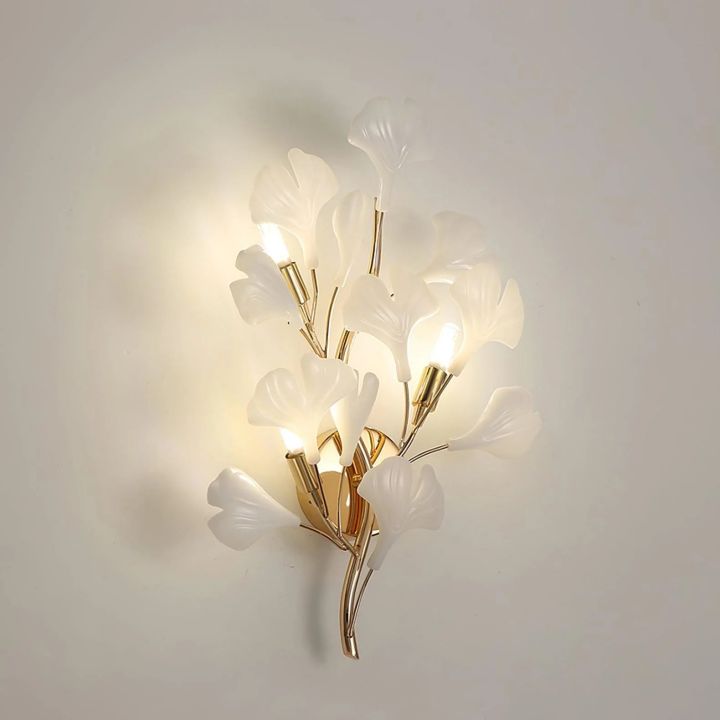 Ceramic Gingko Wall Lamp