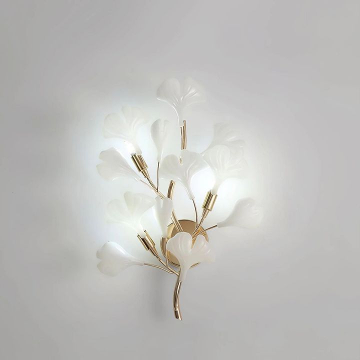 Ceramic Gingko Wall Lamp