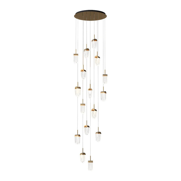 Gold Staircase Chandelier Modern Creative Luxury Ceiling Light