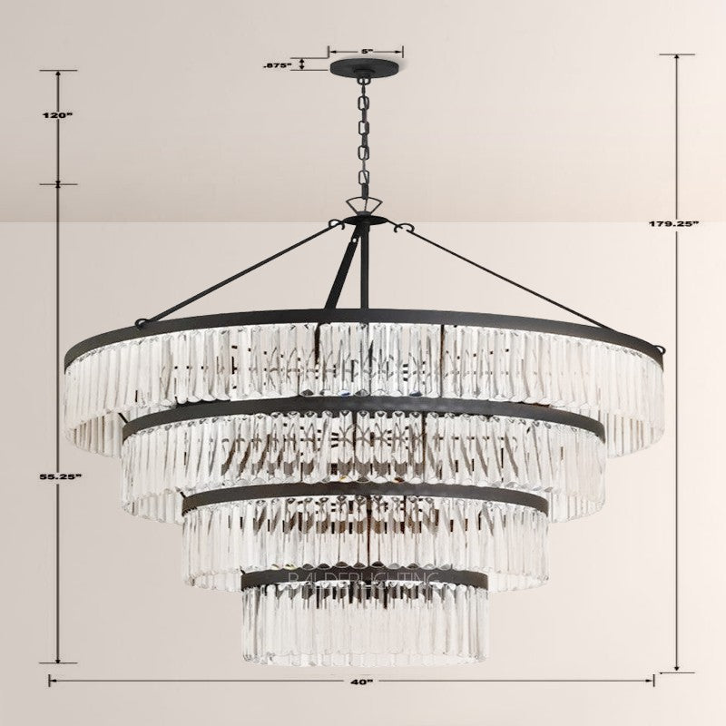 Guyton 4-Tier Round Chandelier 40''D