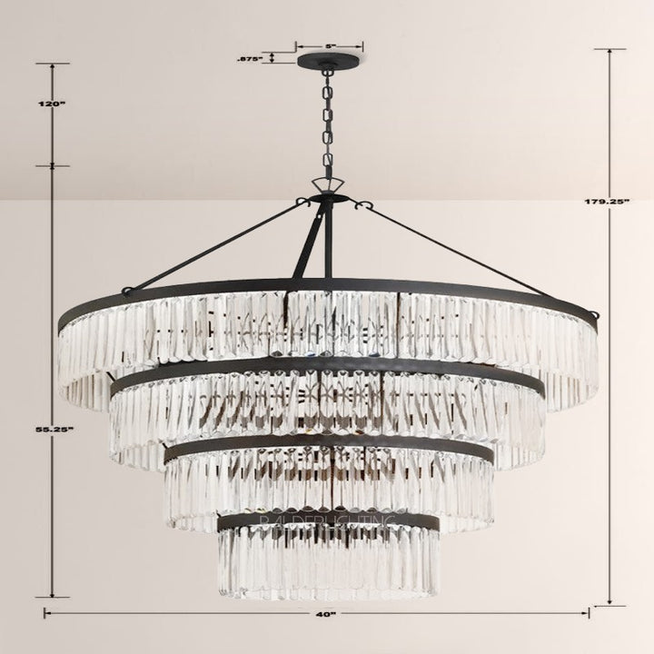 Guyton 4-Tier Round Chandelier 40''D