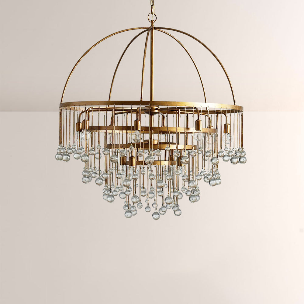 Hanson Round Glass Chandelier