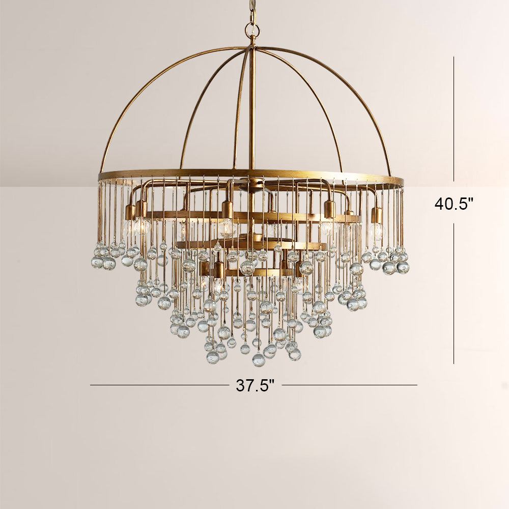 Hanson Round Glass Chandelier