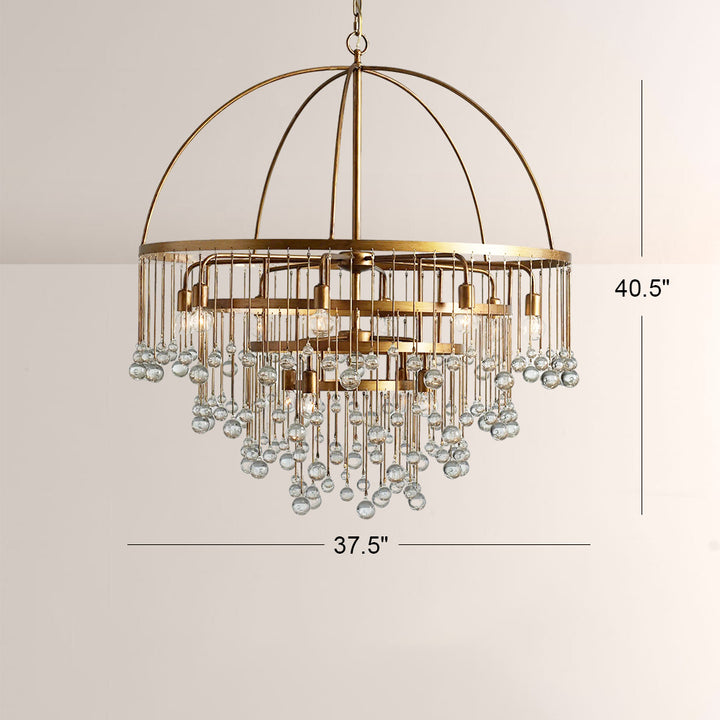 Hanson Round Glass Chandelier