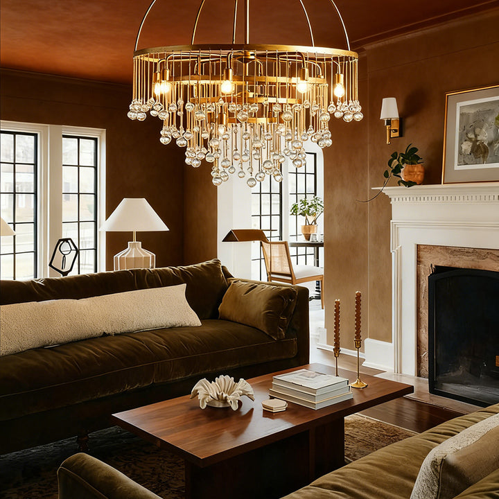 Hanson Round Glass Chandelier