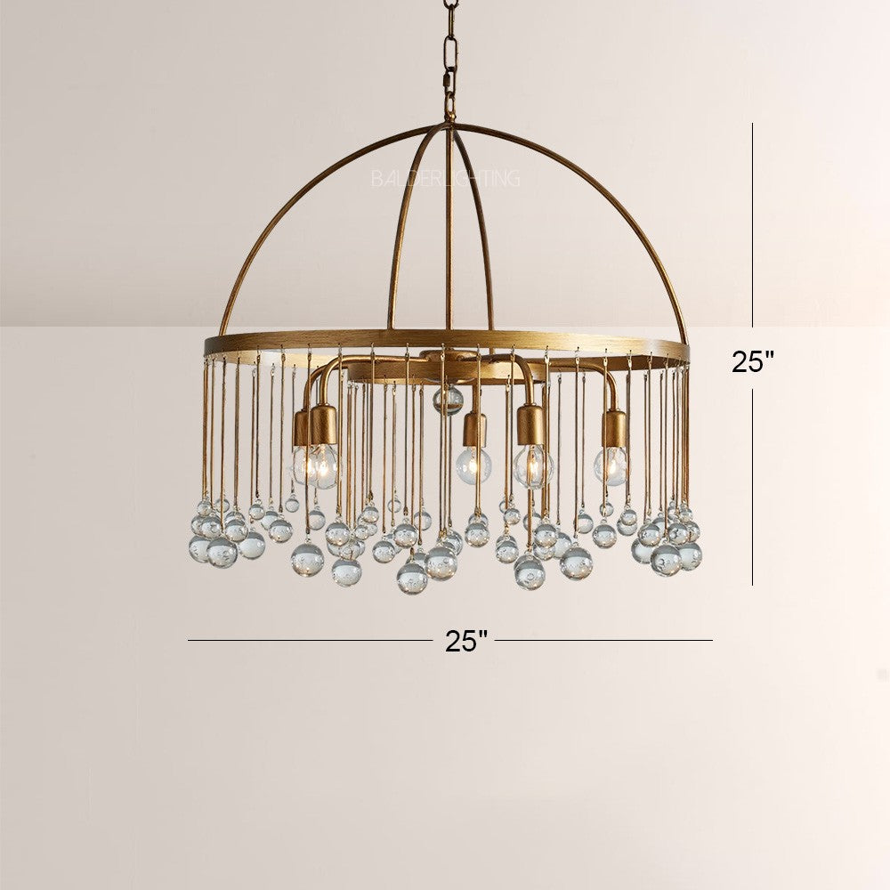 Hanson Round Glass Chandelier