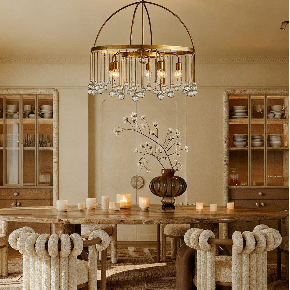 Hanson Round Glass Chandelier