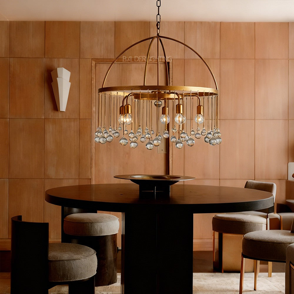 Hanson Round Glass Chandelier