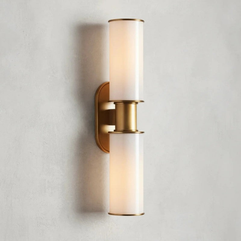 Harvial 2-Light Milk Glass Wall Sconce