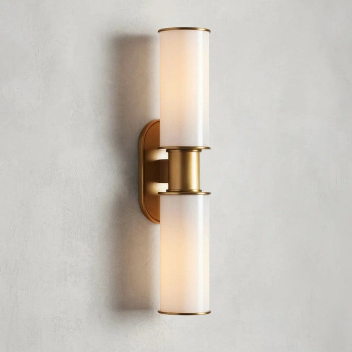 Harvial 2-Light Milk Glass Wall Sconce