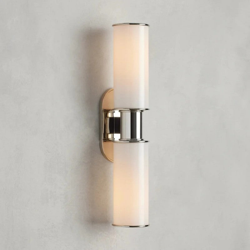 Harvial 2-Light Milk Glass Wall Sconce