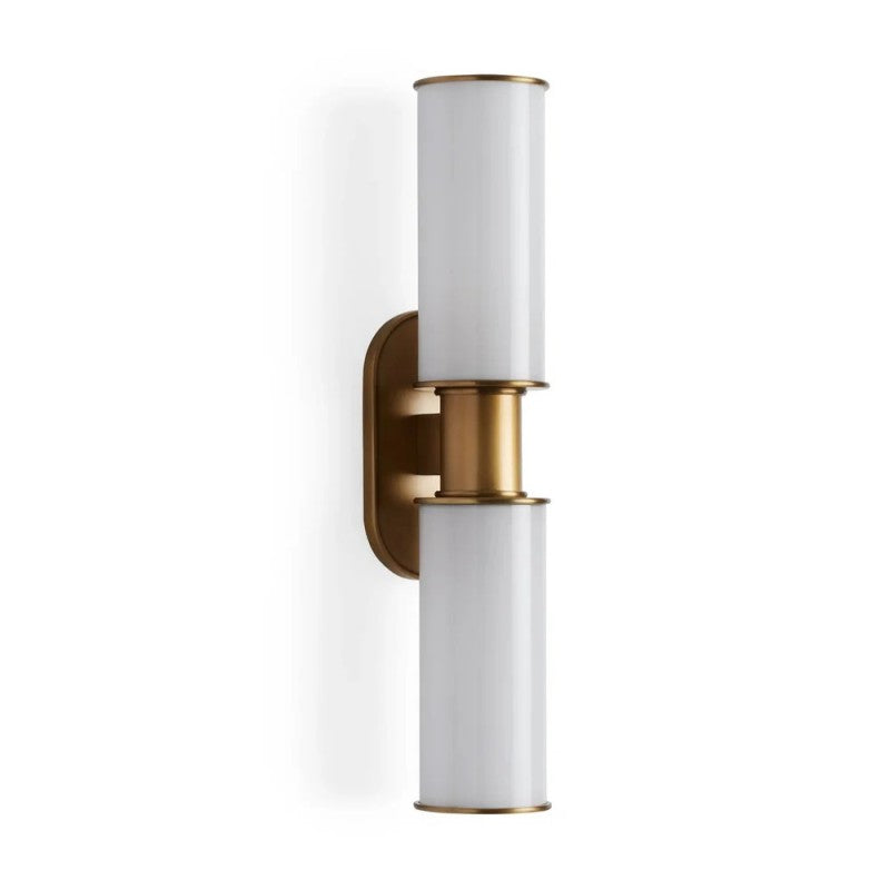 Harvial 2-Light Milk Glass Wall Sconce