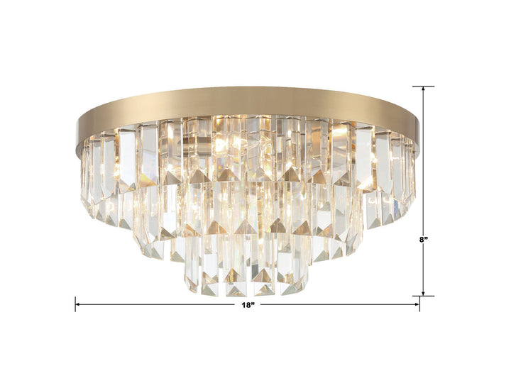 Hayes 8 Light 18.00 inch Flush Mount