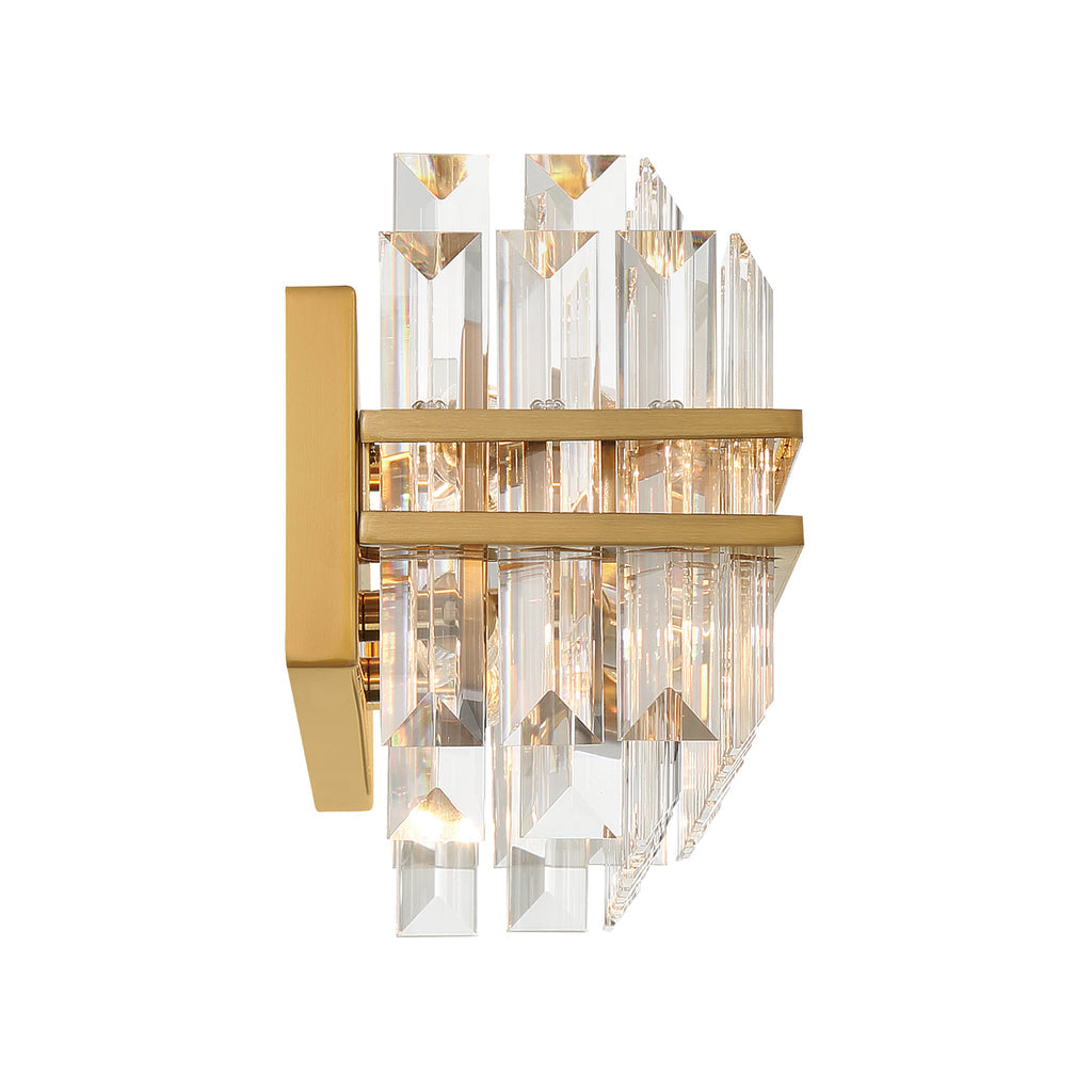 Hayes Crystal 4 Light Bathroom Wall Sconce