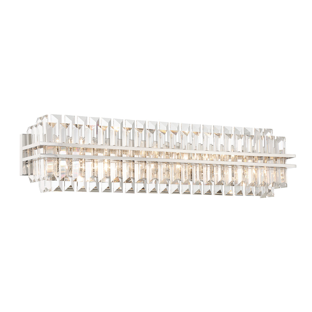 Hayes Crystal 6 Light Bathroom Wall Sconce