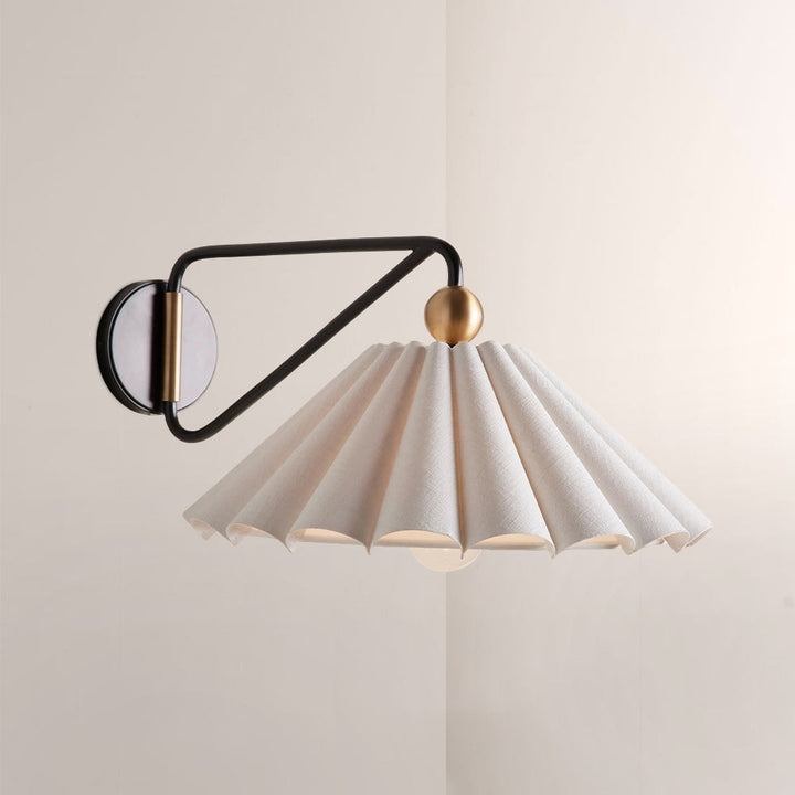 Hilye Pleated Linen Wall Sconce