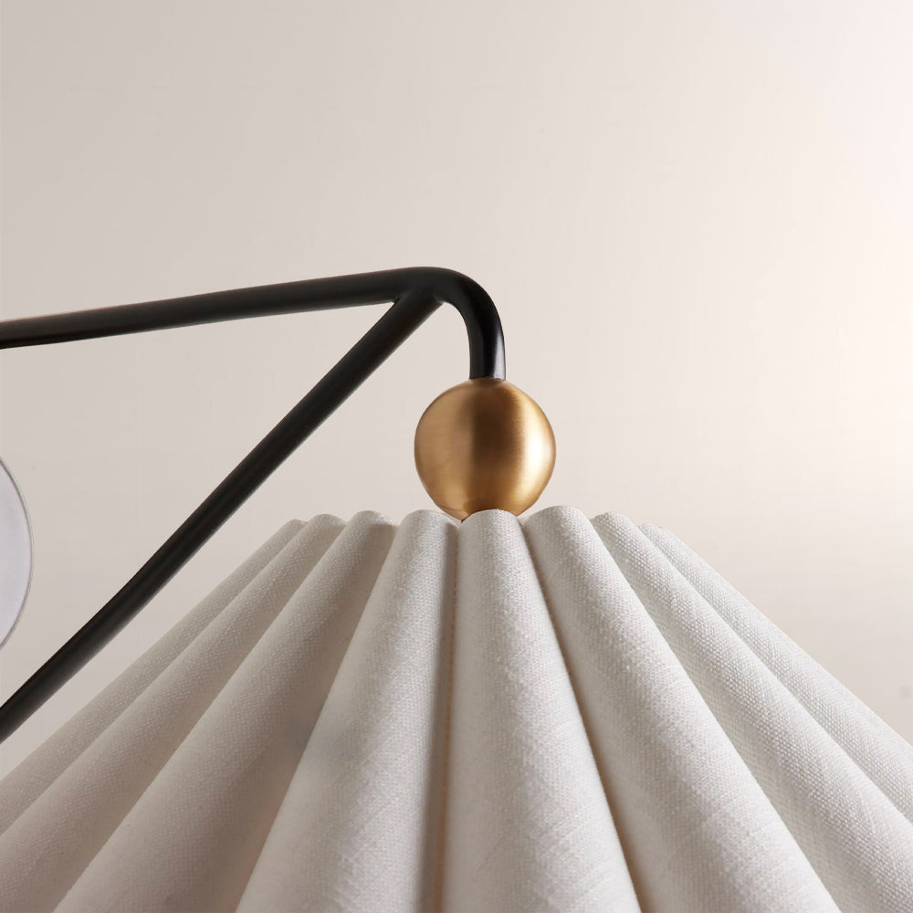Hilye Pleated Linen Wall Sconce