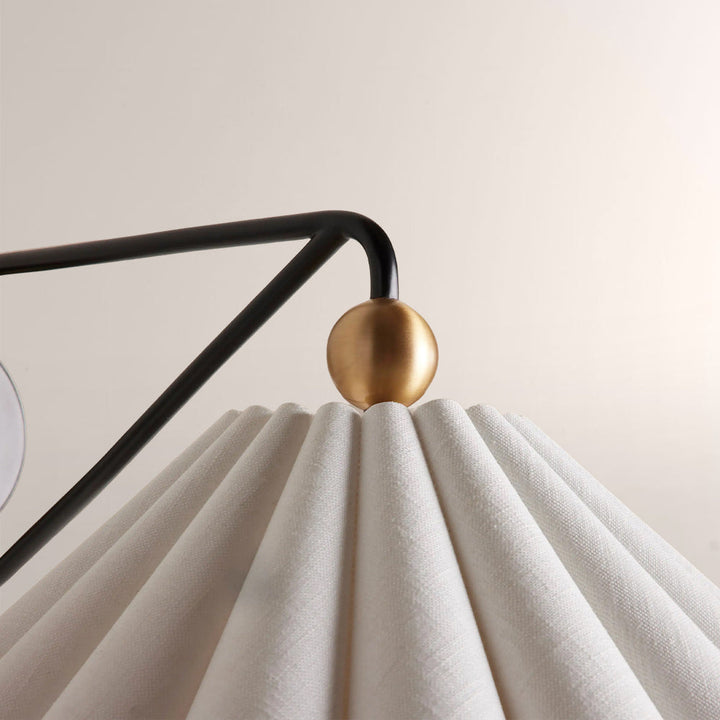 Hilye Pleated Linen Wall Sconce