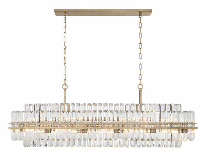 Hayes Rectangular Crystal 16 Light Chandelier