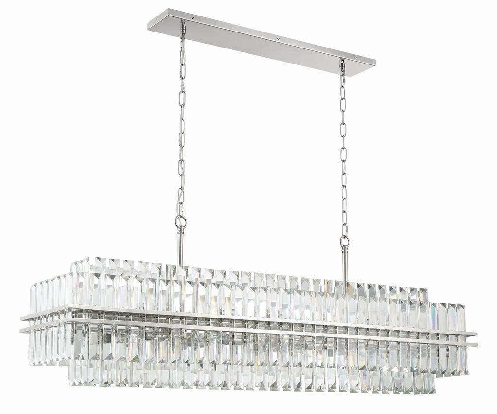 Hayes Rectangular Crystal 16 Light Chandelier