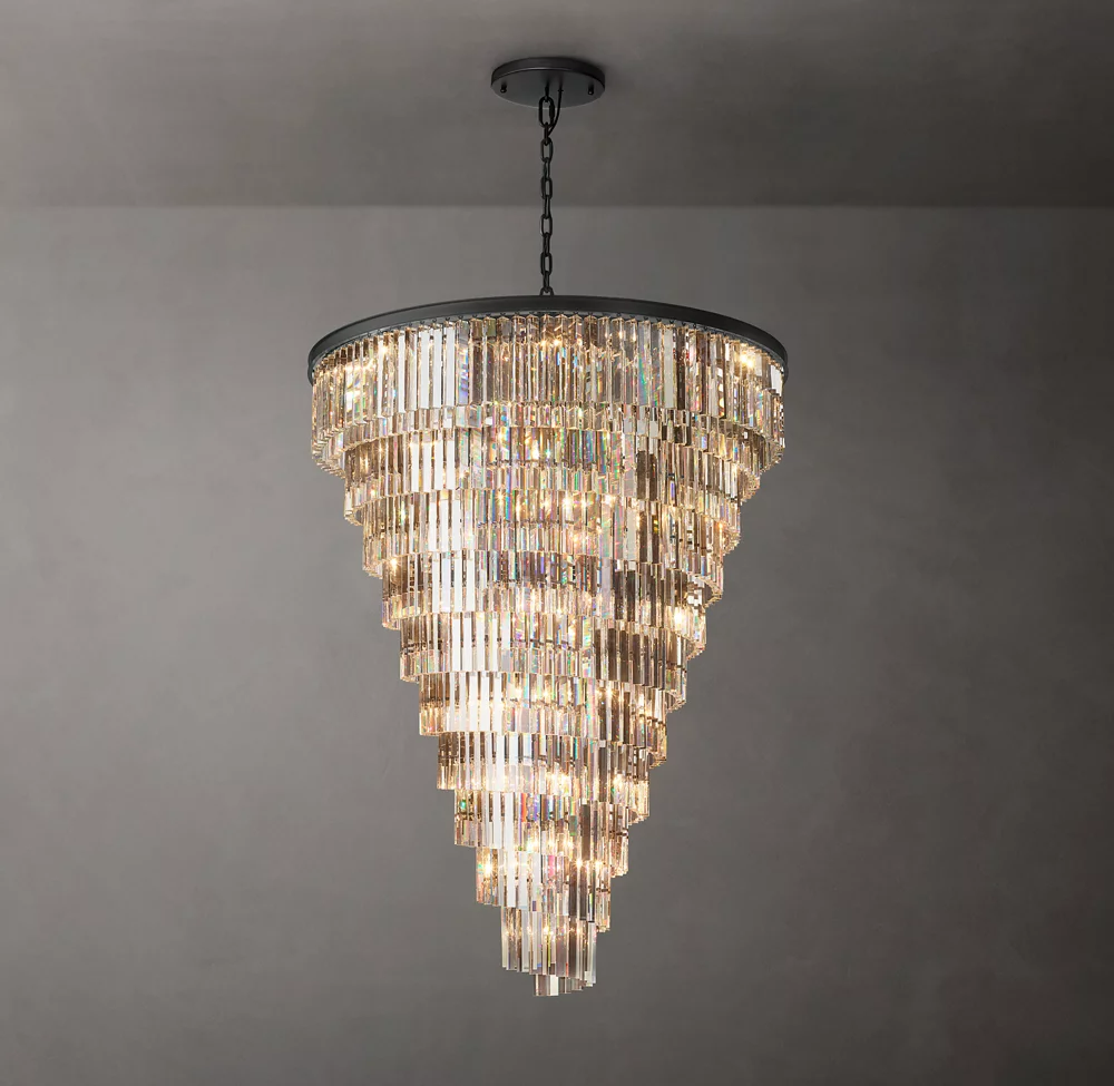 Della Luxury Multi-Tier K9 Crystal Chandelier