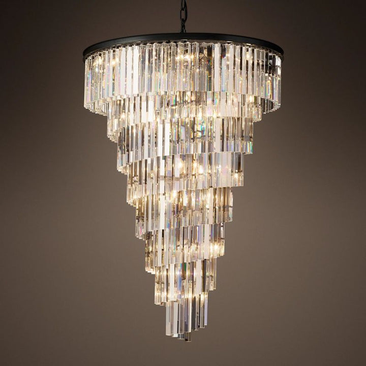 Della Luxury Multi-Tier K9 Crystal Chandelier