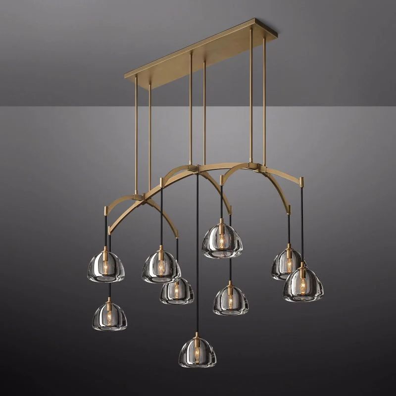 Hemisphere Linear Chandelier 54''