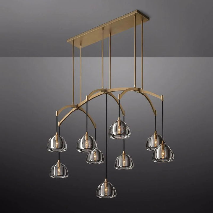 Hemisphere Linear Chandelier 54''